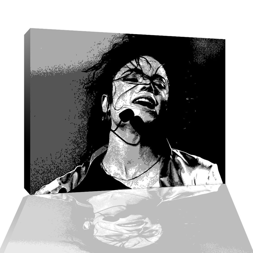 MICHAEL JACKSON BLACK N WHITE- canvas print 12x20